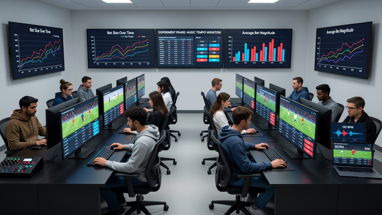Data visualization charts showing bet size distributions across different music tempo ranges in virtual sports wagering sessions