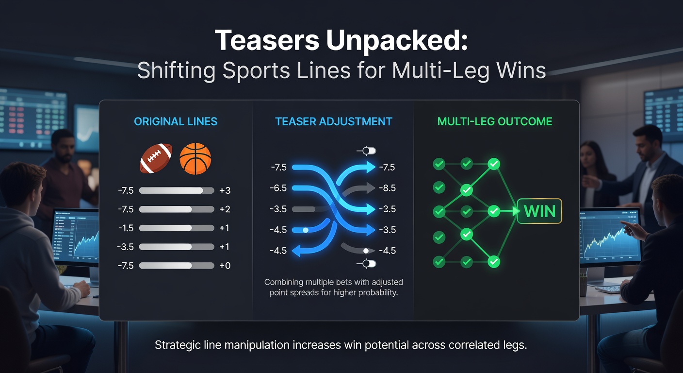 Chart illustrating teaser payout probabilities versus standard parlays in basketball matchups
