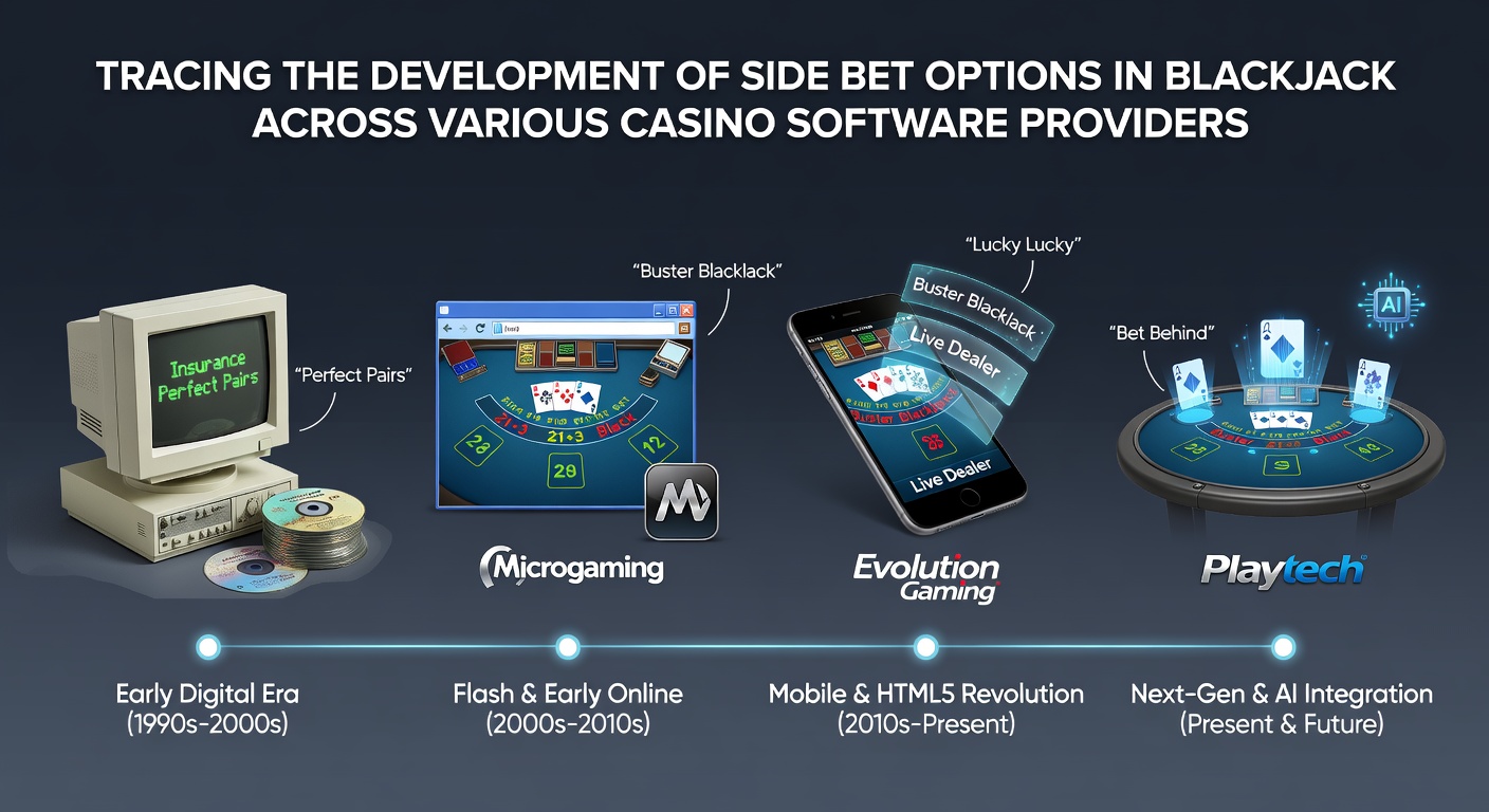 Modern live blackjack table interface displaying multiple side bet options from leading casino software providers